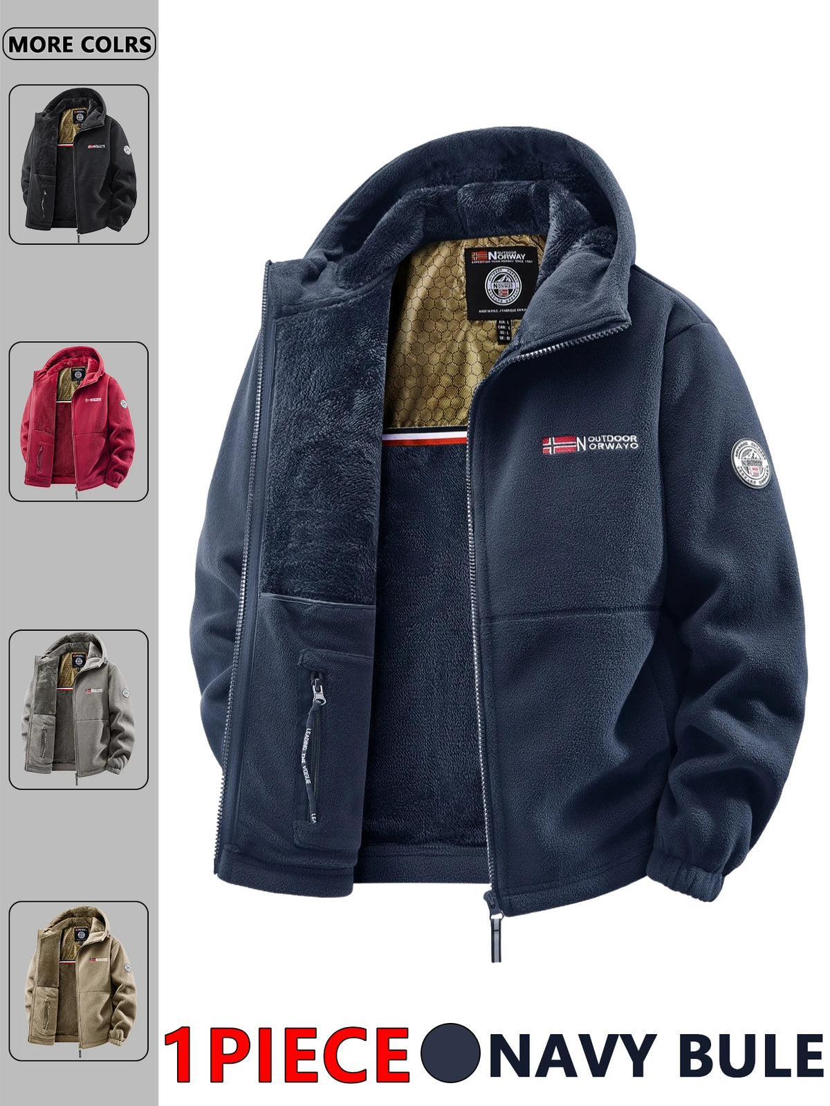 Chaqueta con capucha de otoño-invierno para hombre