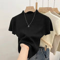 Jersey fino de cuello alto para mujer