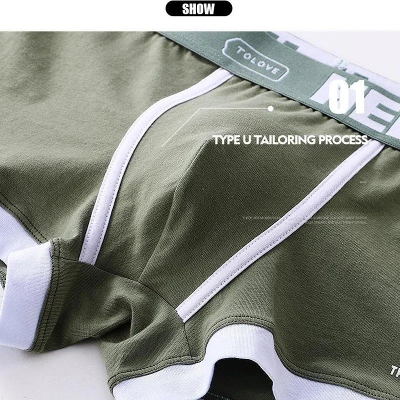 Calzoncillo bóxer de algodón para hombre