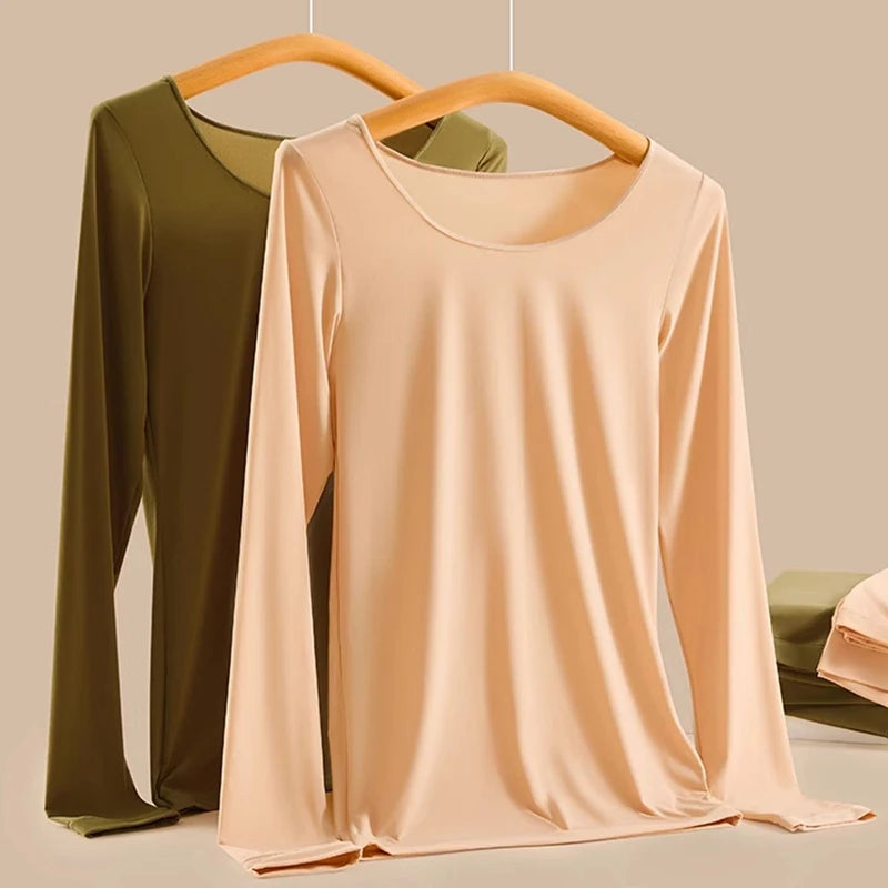 Conjunto térmico sin costuras para mujer (top y leggings)