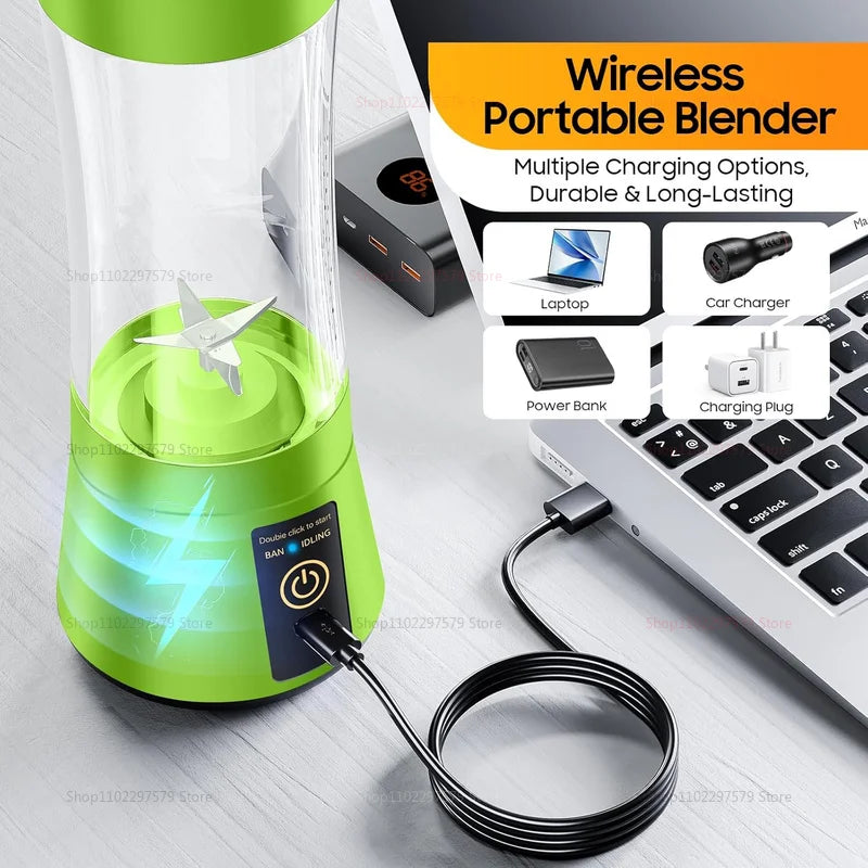 Mini licuadora USB recargable (380 ml)