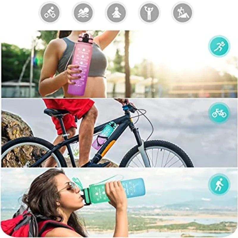 Botella de agua degradada motivacional (600 ml a 2 L)