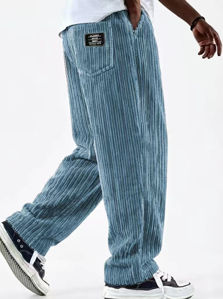 Pantalones de pana rectos para hombre