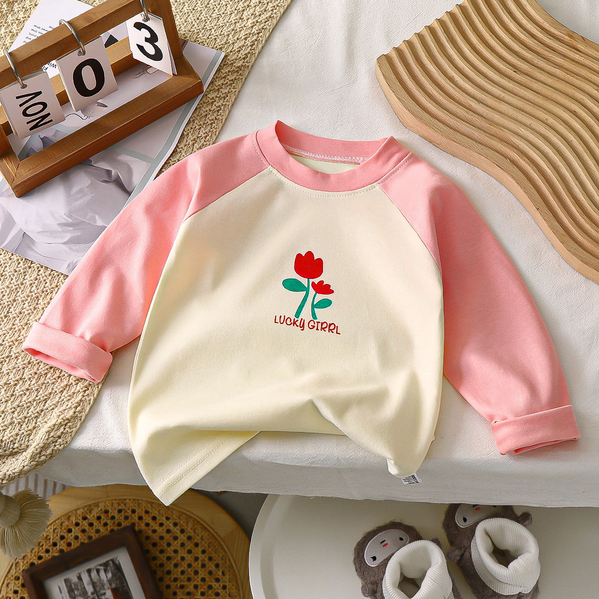 Camiseta infantil de manga larga con dibujos