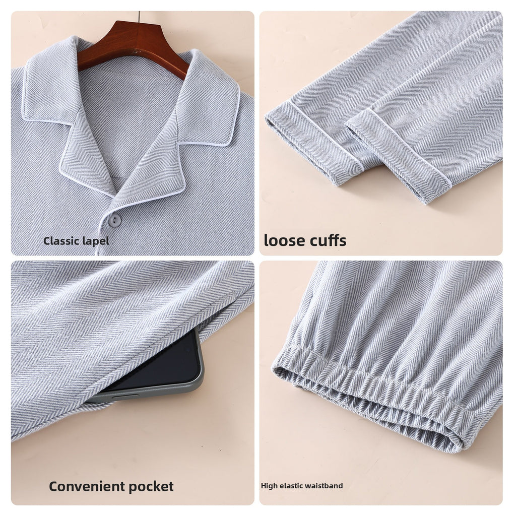 Pijama de algodón afelpado para hombre