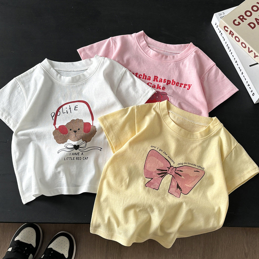 Camiseta infantil de algodon con estampado