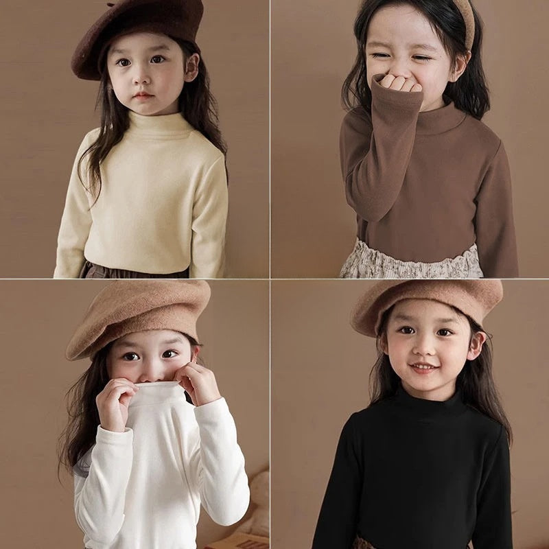 Camiseta infantil de cuello medio alto