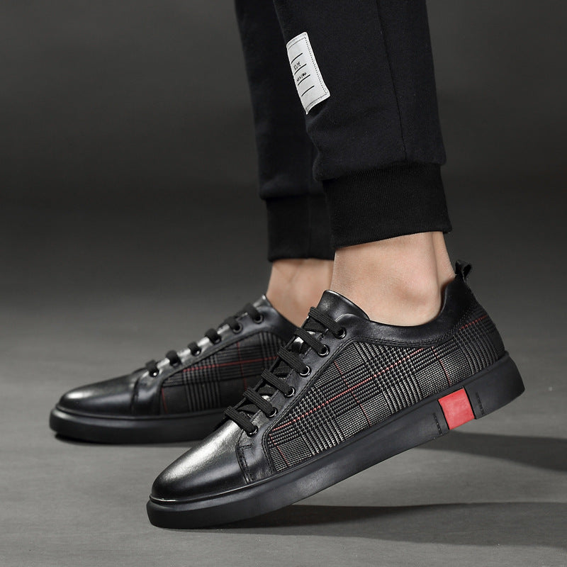 Zapatillas bajas de piel negras para hombre