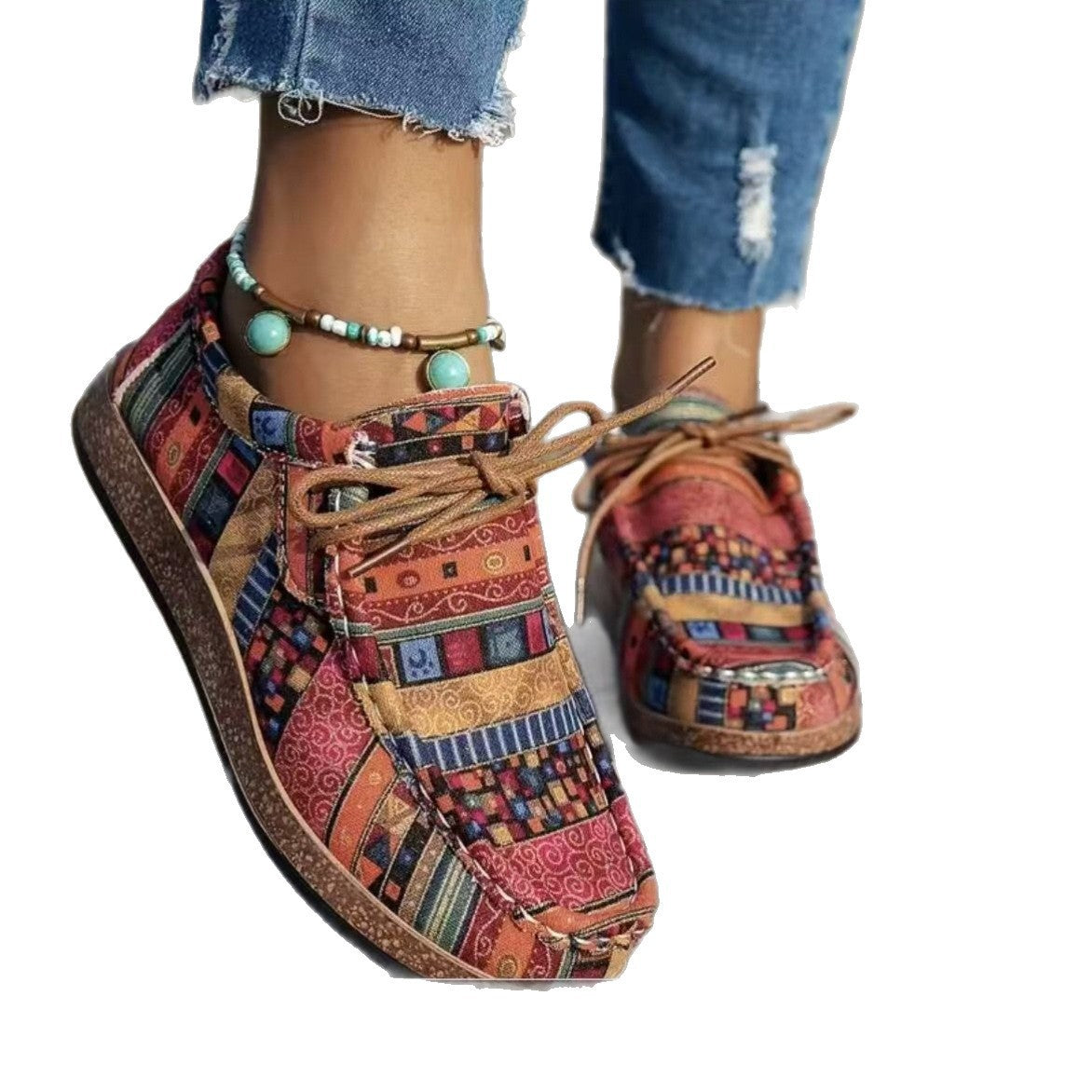 Zapatillas planas con estampado grafiti