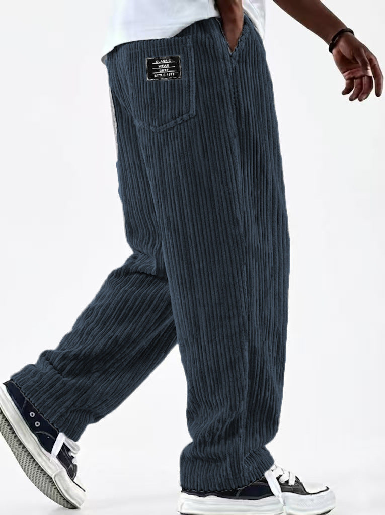 Pantalones de pana rectos para hombre