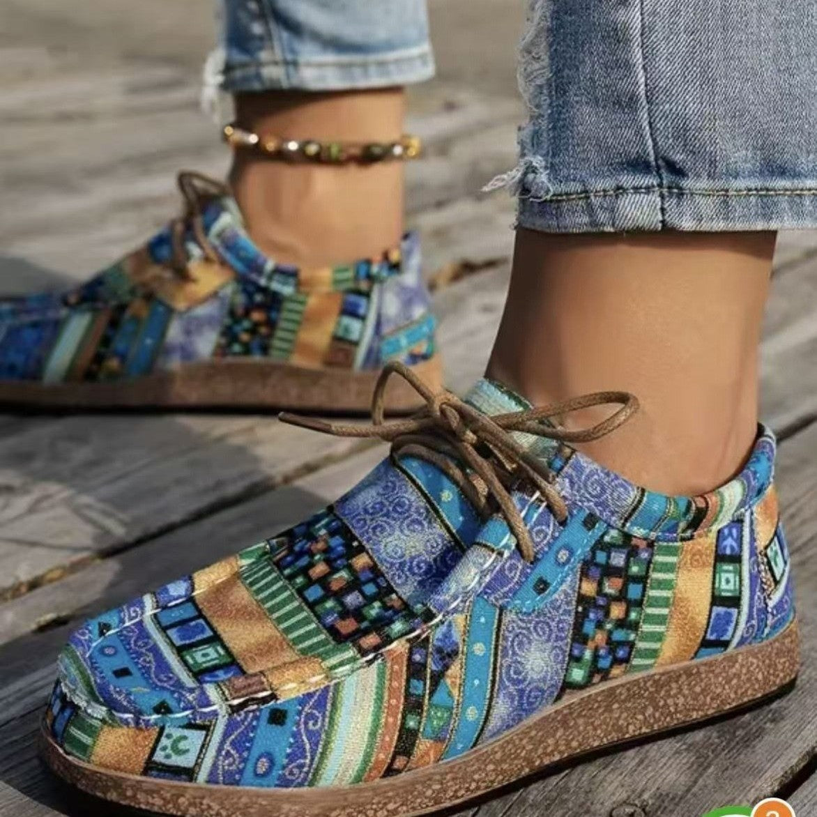 Zapatillas planas con estampado grafiti