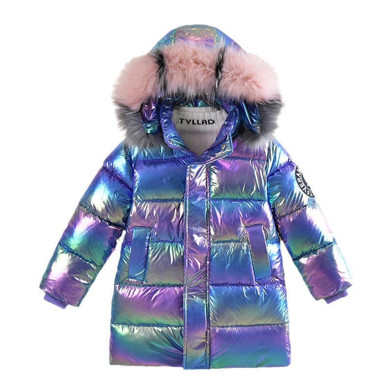 Chaqueta acolchada infantil con capucha desmontable