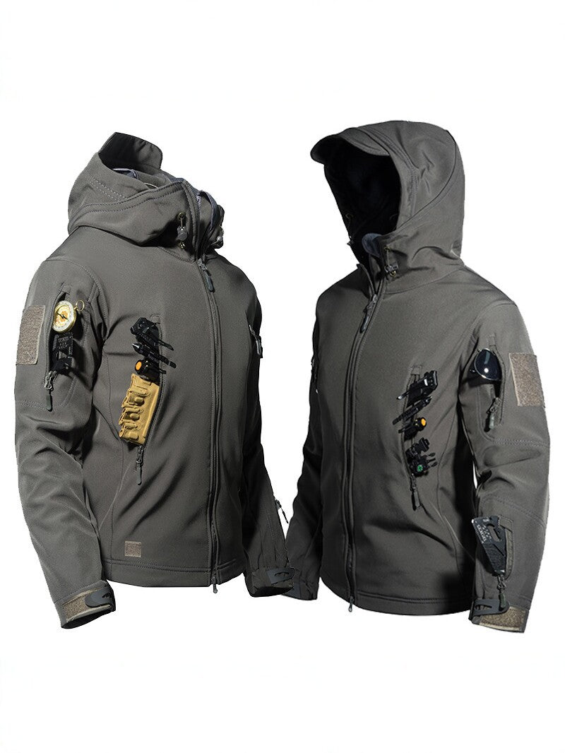 Chaqueta softshell impermeable con forro polar para hombre