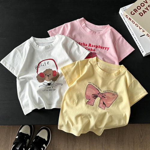 Camiseta infantil de algodon con estampado