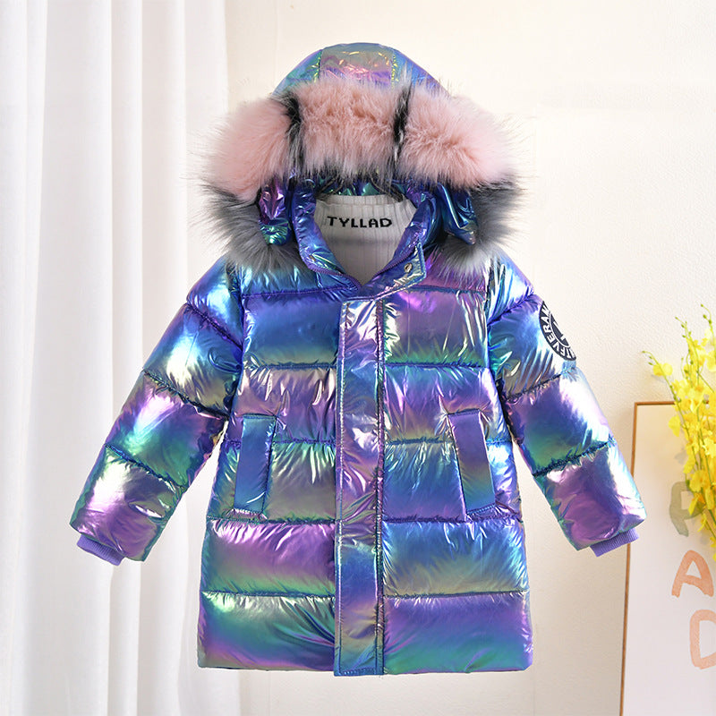 Chaqueta acolchada infantil con capucha desmontable