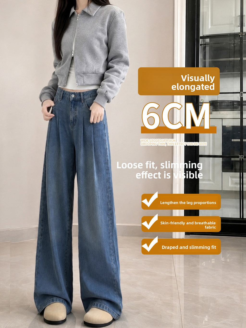 Pantalones anchos de tencel de tiro alto