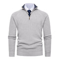 Jersey de punto con media cremallera para hombre