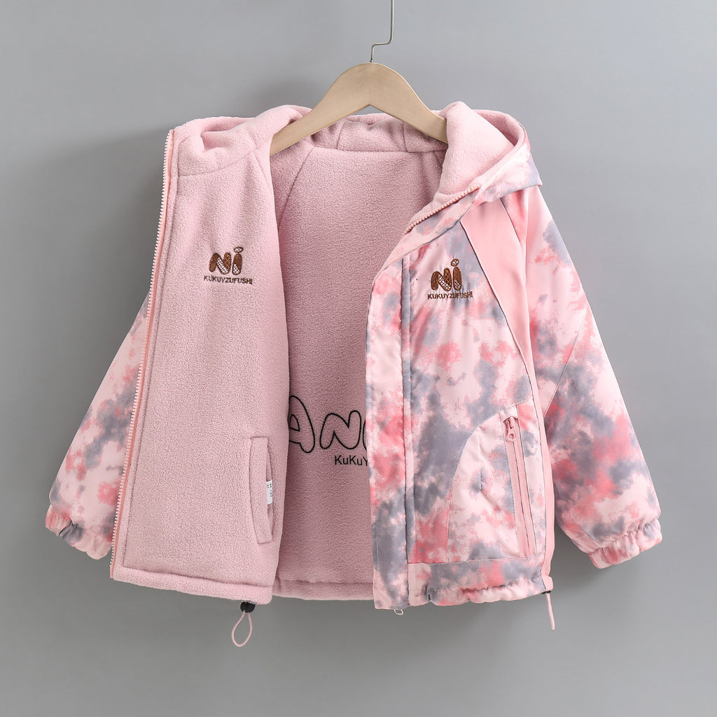 Chaqueta reversible infantil con forro polar